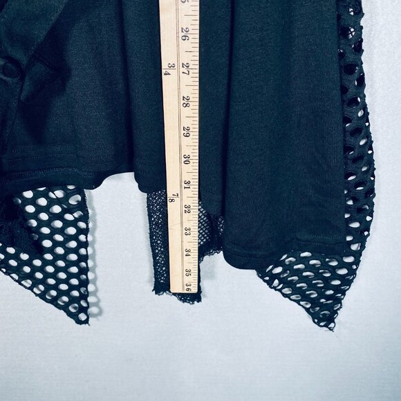 Pretty Angel Dress Womens L Black Floral Embroidered Layered Whimsy Goth Sequins - Picture 15 of 16